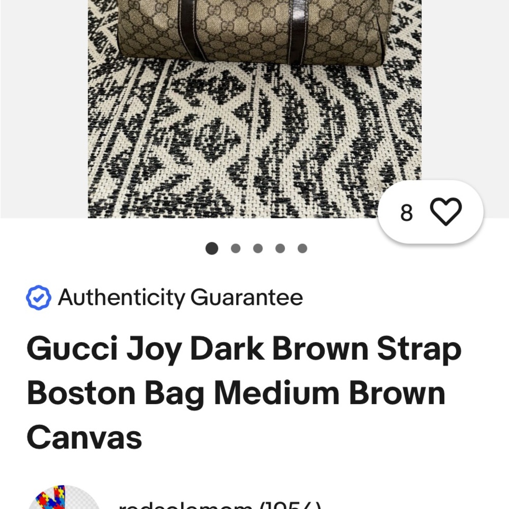 Gucci Brown Duffel Bag with Classic GG Monogram